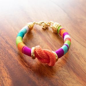 Handmade colorful bracelet gold plated adjustable new